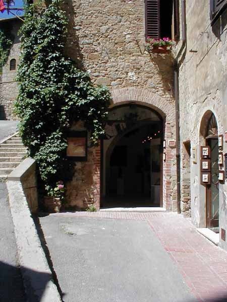 art gallery in San Gimignano, Italy, 2000